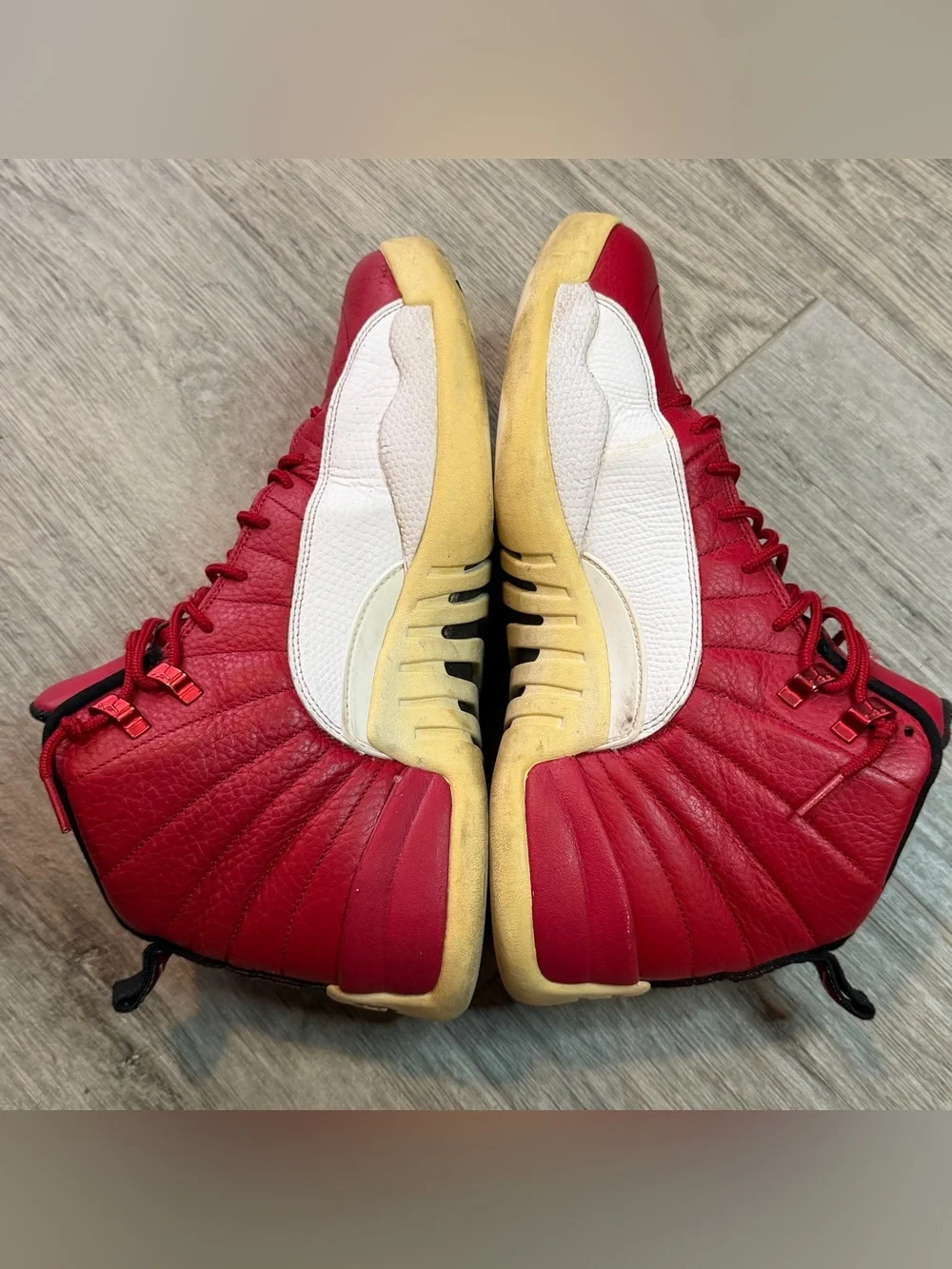 Nike Air Jordan 12 Retro Shoes Men’s 10.5 Gym Red White Sneakers 130690-600